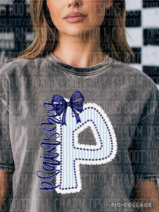 Plainsmen Blue with Bow - Shirt *comment shirt color in note box