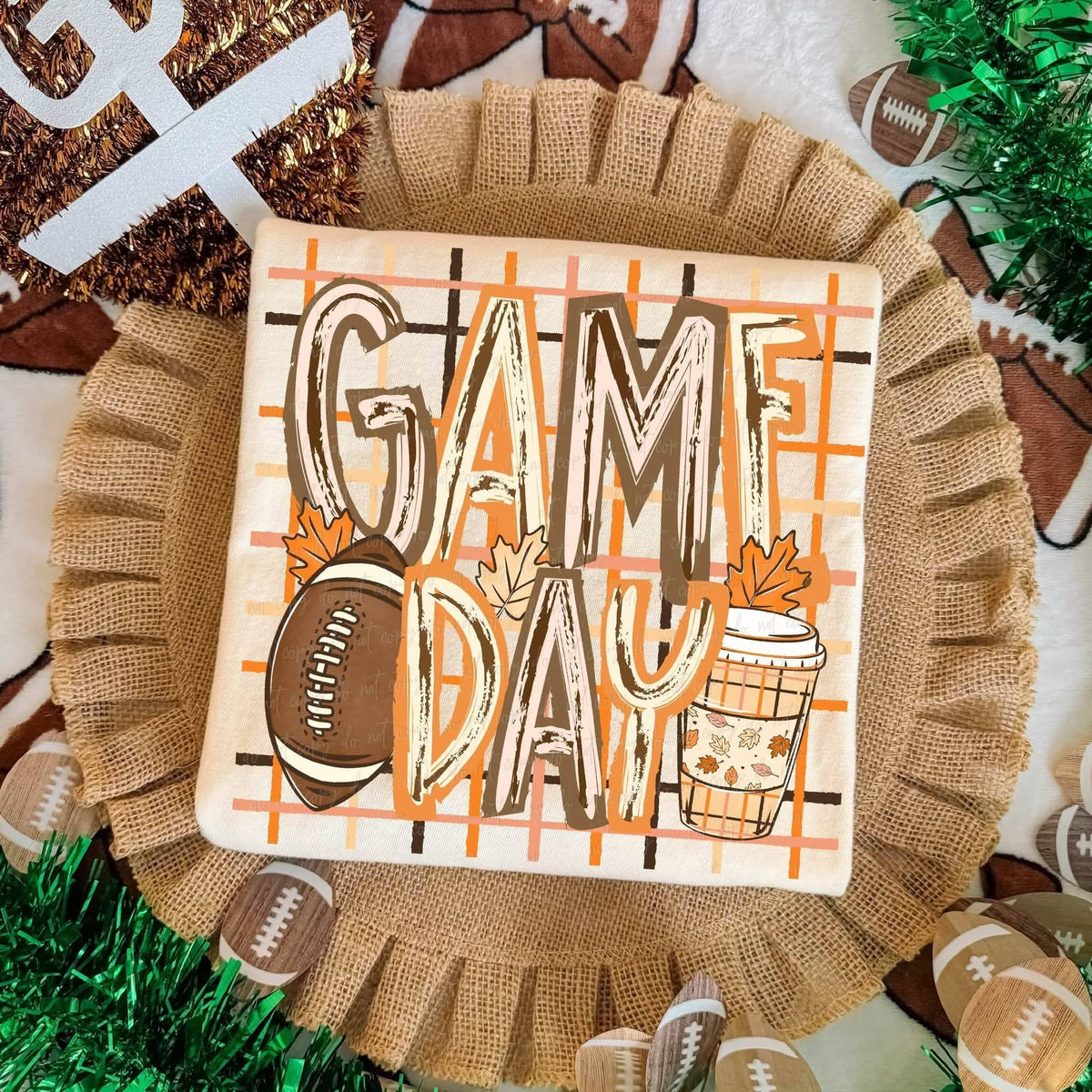Game Day Football - SHIRT VD.26.  *add color of shirt you want in note box when checking out