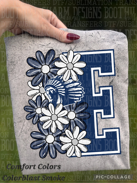 Enid High School Plainsmen Floral - Shirt *comment shirt color in note box