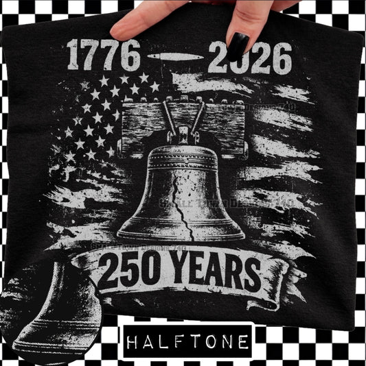 USA Liberty Bell 250 Years  - SHIRT STDD.26. *Add color of shirt wanted in notes box.