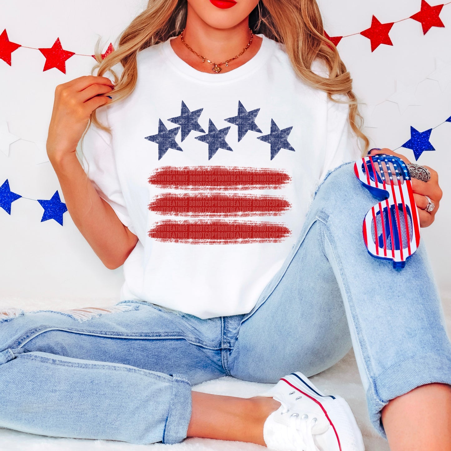 Stars and Stripes - SHIRT SDD.26. *Add color of shirt wanted in notes box.
