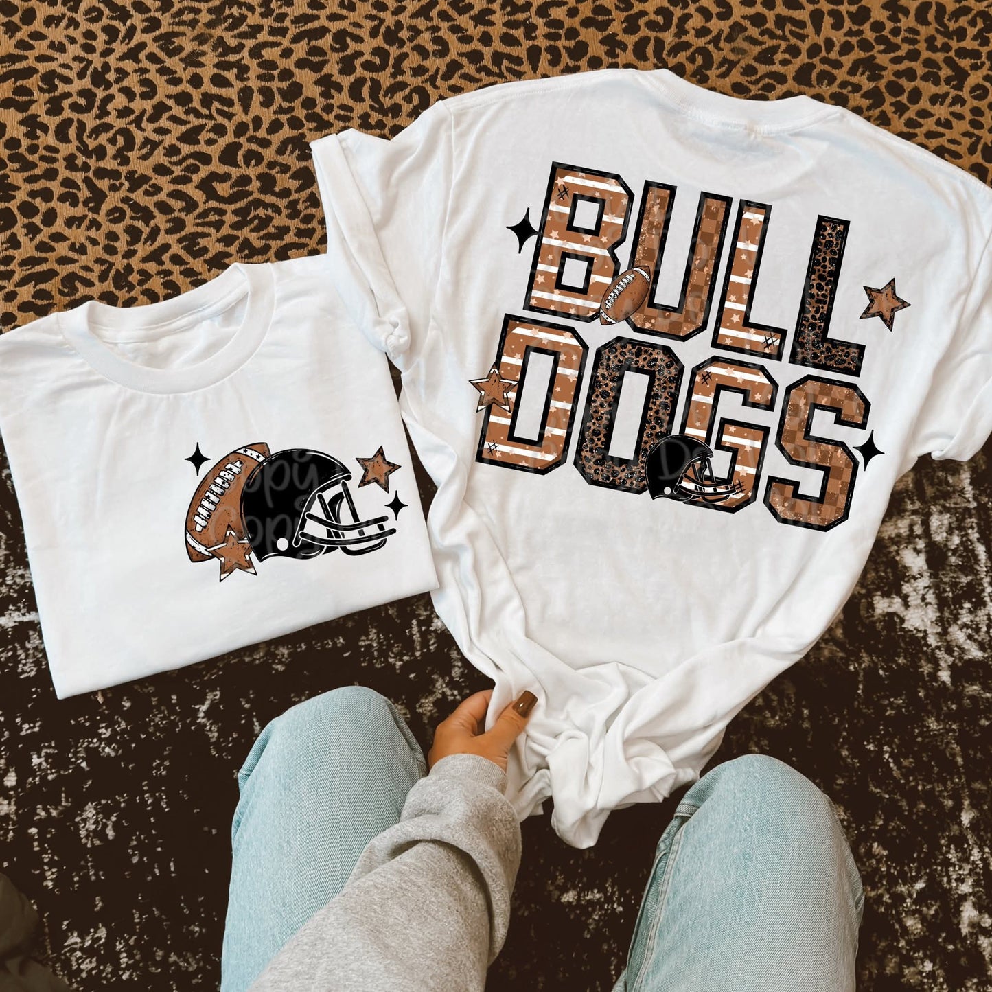 Brown Leopard Football Mascot Names *add any mascot wanted in the notes box at checkout- VDS.25