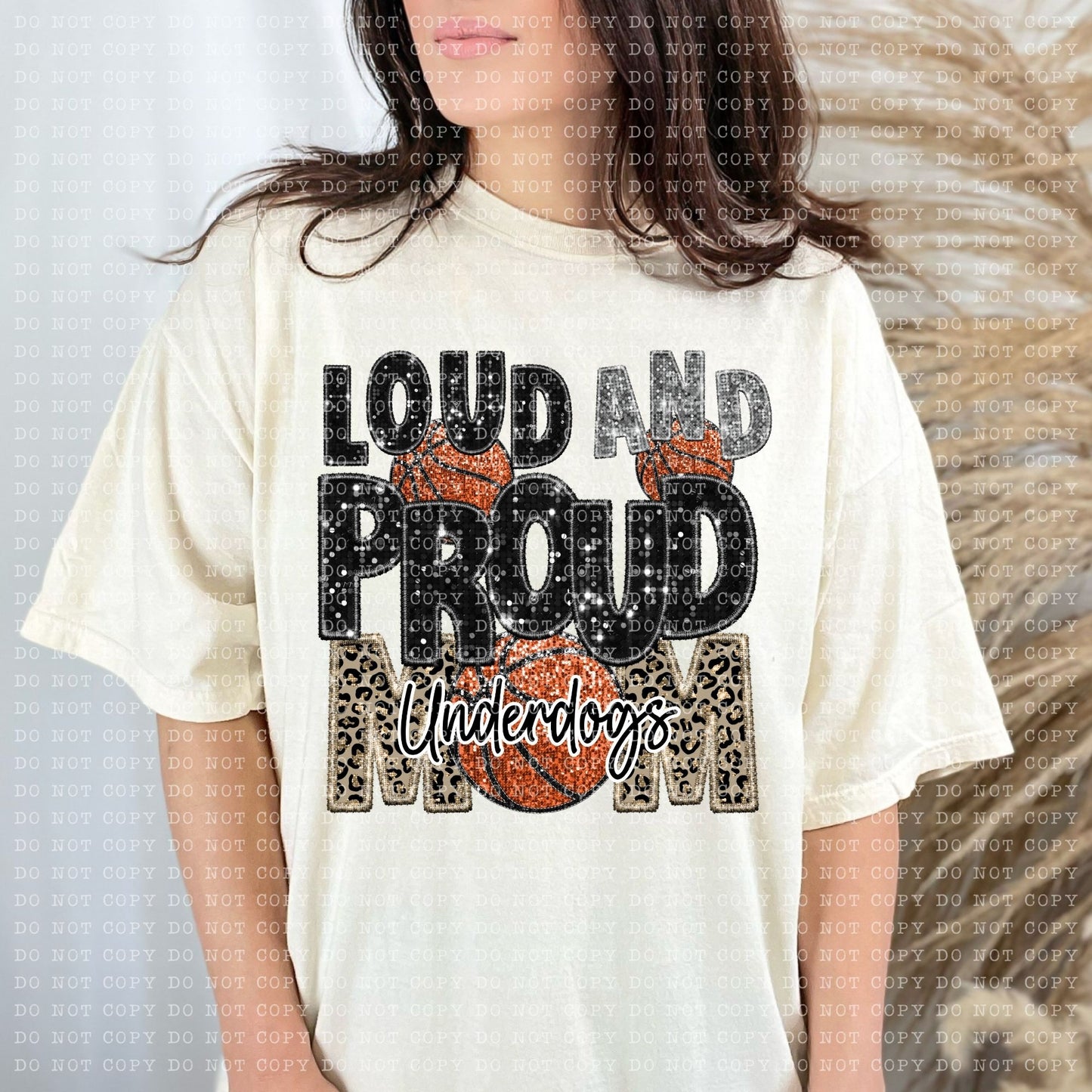 Basketball Loud & Proud MOM - SHIRT ECHT.2023 *comment shirt color, which team and colors you want in note box